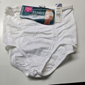 Vintage Hanes Her Way Moderate Tummy Shaper Brief Panties White Size 2X